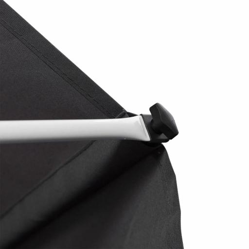 Toldo Manual Retráctil 200x150x170-280 cm para Balcón y Terraza con Altura Ajustable con Manivela Gris [3]