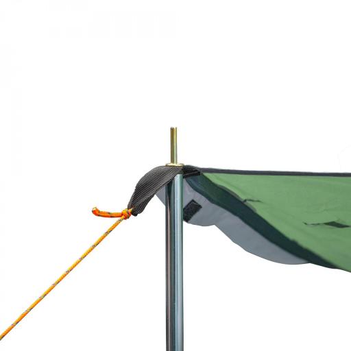 Tienda de Campaña Familiar 2-3 Personas Plegable Impermeable a Prueba de UV 20+ con Vestíbulo 426x206x154 cm Verde [7]