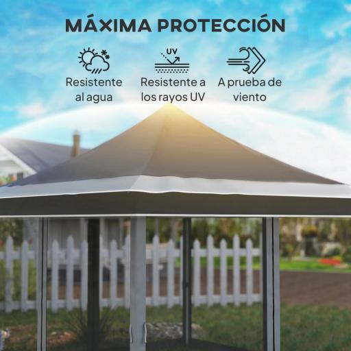 Carpa Plegable 3,5x3,5x3 m con Mosquitera Altura Ajustable y Protección UPF50+ con Bolsa de Transporte Gris Oscuro [2]