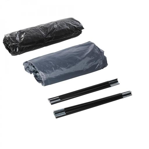 Tienda de Campaña para 3-4 Personas con Ventanas 2 Bolsillos y Bolsa de Transporte 250x300x130 cm Gris y Azul [6]