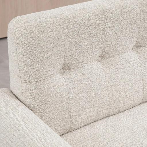 Sofá de 2 Plazas Moderno con Reposabrazos y Patas de Madera Carga 240 kg para Dormitorio Oficina 114x71x82 cm Beige [6]