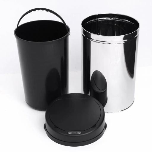 Contenedor Papelera Cubo Basura 30L con Sensor Detector Movimiento automático Acero Inoxidable [7]