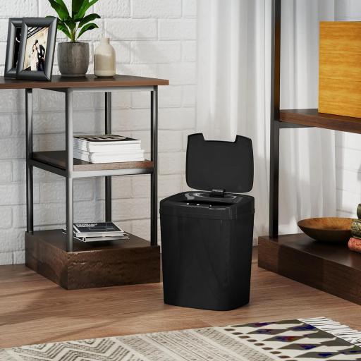 Cubo de Basura Cocina Automático 15 L con Sensor Infrarrojo y Modo Manual Anillo de Retención Antihuellas Negro [3]