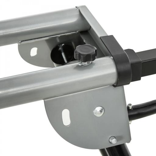 Soporte Universal para Sierra Ingletadora Plegable con Distancia de Trabajo Ajustable Fácil de Transportar y Almacenar 123,5-245x73x96 cm Negro [3]