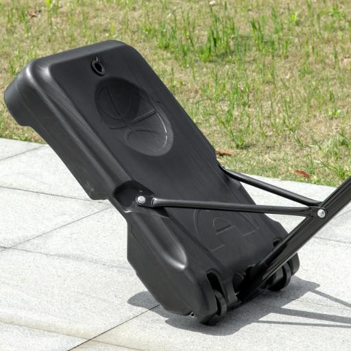 Canasta de Baloncesto para Exterior Altura Ajustable 160-210 cm con Ruedas y Base Rellenable 76x48x254 cm Negro [2]