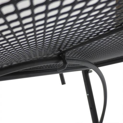Mesa Colgante de Balcón con Brazo Regulable y Altura Ajustable en 3 Posiciones Marco Metálico 60x56x50 cm Negro [6]