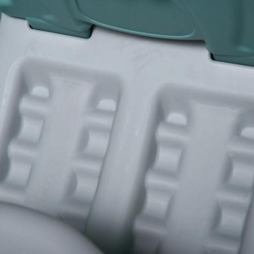  3 en 1 Caballo Balancín para Niños con Tobogán Aro de Baloncesto Set de Juegos Multifuncional con Superficies Suaves 18-36 Meses con Forma de Rana Delfín 72x34x47 cm Verde [7]