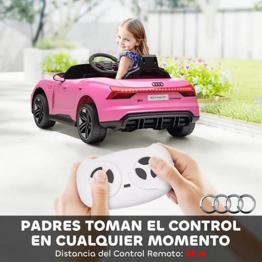 Coche Eléctrico para Niños de +3 Años AUDI RS e-tron GT Coche de Batería con Mando a Distancia 103x58x41 cm Rosa [5]