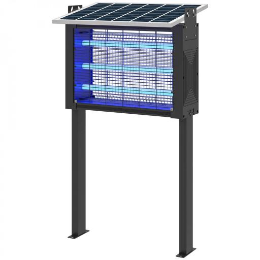 Lámpara Antimosquitos Eléctrica con Luces LED 25W para Exterior Efecto 200 m² con Soporte 51,5x35x93,5 cm Negro [8]