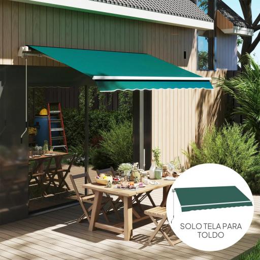 Techo de Repuesto para Toldo 282x250 cm con Protección UV 50+ Impermeable para Patio Terraza Jardín Verde [1]
