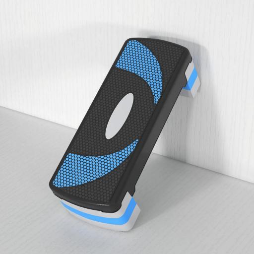 Step de Aeróbic, Step para Fitness Antideslizante con Altura Regulable 3 Niveles de 10/15/20 cm, Tabla Plataforma Stepper para Ejercicio en Casa Gimnasia, Carga 150 kg 80x31x20 cm, Azul [7]