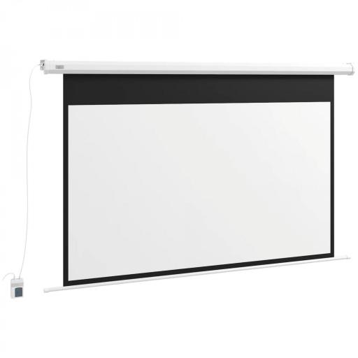 Pantalla de Proyección Eléctrica 84 Pulgadas Formato 16:9 con Mando a Distancia 186x105 cm Blanco [8]