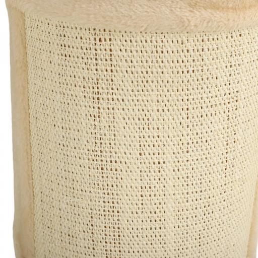 Rascador de Pared para Gatos de 4 Piezas con Postes de Sisal Plataforma para Saltar Bola de Juguete Beige [7]