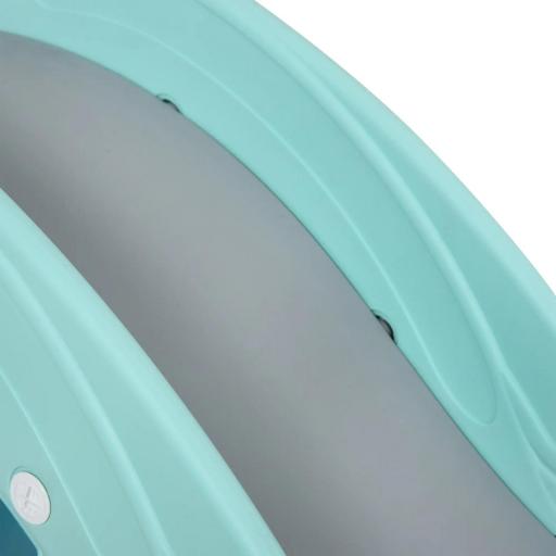  3 en 1 Caballo Balancín para Niños con Tobogán Aro de Baloncesto Set de Juegos Multifuncional con Superficies Suaves 18-36 Meses con Forma de Rana Delfín 72x34x47 cm Verde [4]