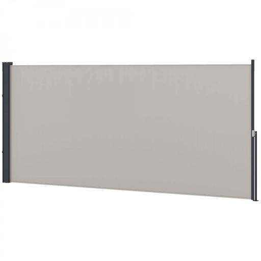 Toldo Lateral Retráctil Pantalla Enrollable Mampara de Privacidad Impermeable y Anti-UV Protege la Privacidad Gris Claro [8]
