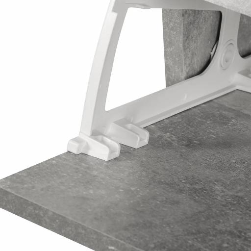 Recibidor de Entrada con Espejo Perchero y Zapatero Mueble de Recibidor de 2 Piezas con 6 Ganchos Estantes y Cajón Abatible para Pasillo Gris [5]