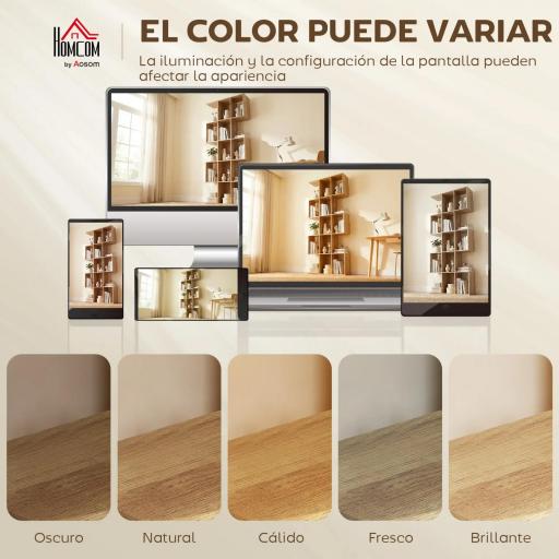 Librería en Forma de S de 5 Niveles para Salón Dormitorio Estudio Oficina 80x24x200 cm Roble [7]