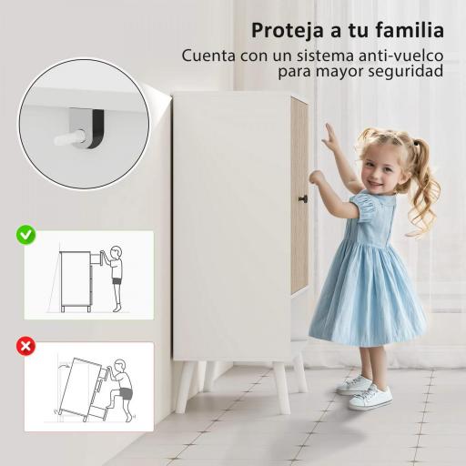 Zapatero Entrada Recibidor con Estantes Ajustables Compartimento Abierto para 15 Pares de Zapatos Blanco y Natural [5]