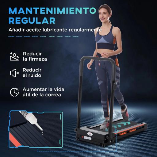 Cinta de Correr Plegable Cinta de Andar 1-6 km/h con Botón de Emergencia Pantalla LCD Control Remoto Potencia de Motor 500W Ahorra Espacio 105x56x108,5 cm Negro [4]