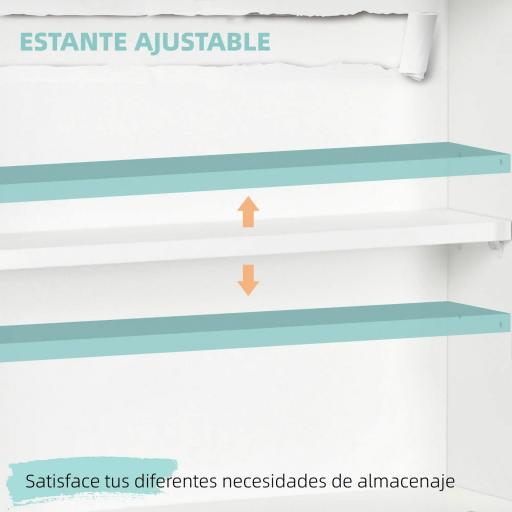 Escritorio Plegable de Pared Moderno Mesa Flotante Multifuncional con Estantes de Almacenamiento 64x20x60 cm Blanco [5]