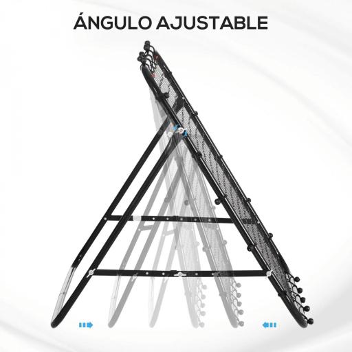 Red de Rebote Reboteador de Metal con Ángulo Ajustable para Entrenamiento de Deportes 96x80x96 cm Negro [3]