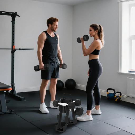 Juego de Mancuernas de 6 Piezas 2 x2 kg 2 x5 kg 2 x8 kg con Soporte de Almacenaje para Entrenamiento en Casa Gimnasio [7]