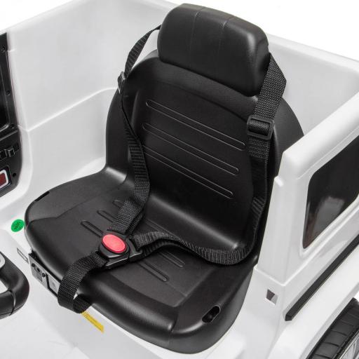 Coche Eléctrico para Niños de Batería 12 V BENZ G500 con Control Remoto Música Bocina 3-5 km/h Carga 30 kg Blanco [7]