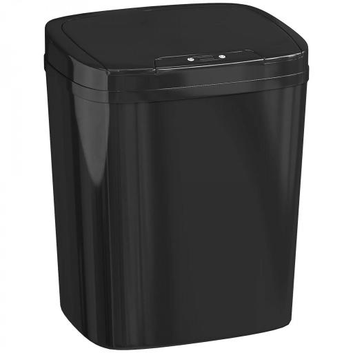 Cubo de Basura Cocina Automático 15 L con Sensor Infrarrojo y Modo Manual Anillo de Retención Antihuellas Negro [8]