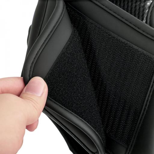 Casco de Boxeo Helmet MMA con Correa Ajustable para Grappling Sparring Artes Marciales Kickboxing Karate Rojo y Negro [6]