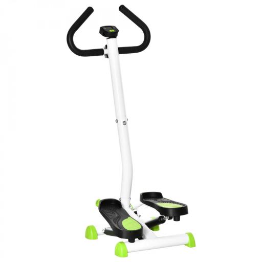 Máquina de Steps Mini Stepper para Fitness en Casa con Pantalla LCD y Pedales Antideslizantes 55x44x108cm Blanco y Verde [8]