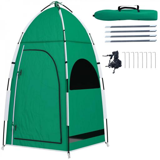 Tienda de Ducha Portátil Tienda de Privacidad Emergente 122x122x213 cm UPF30+ Cambiador para Camping WC Inodoro Verde [8]