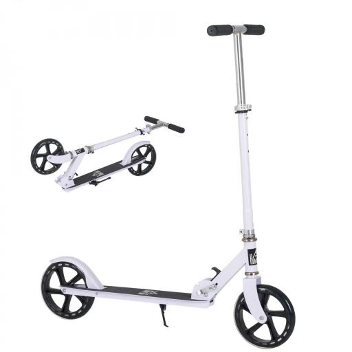 Patinete Plegable para Niños de 7-14 Años Scooter Infantil Manillar Ajustable en Altura de 4 Niveles con Freno Blanco [8]