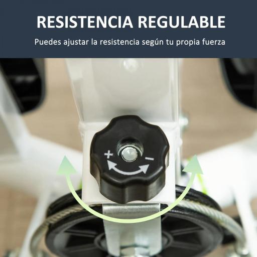 Máquina de Steps Mini Stepper para Fitness en Casa con Pantalla LCD y Pedales Antideslizantes 55x44x108cm Blanco y Verde [3]
