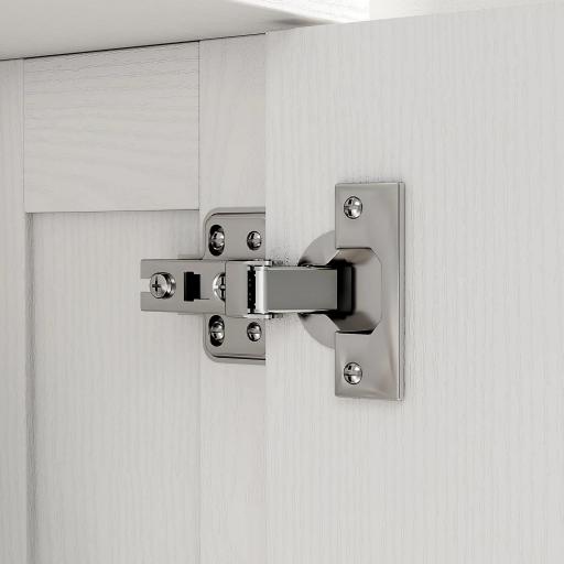 Mueble de Baño Colgar con Estantes 2 Puertas con Diseño de Arco Tiradores Dorados 60x20x60 cm Blanco [7]