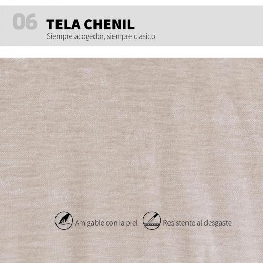 Silla de Oficina con Asiento Ancho sin Reposabrazos Ruedas Altura Ajustable Giratoria Función Basculante Beige [7]