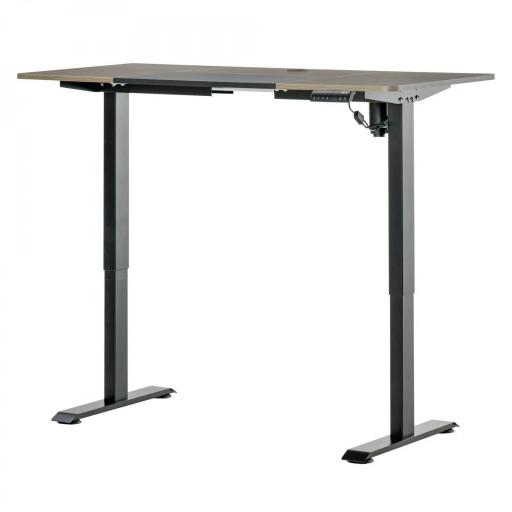 Escritorio Eléctrico con Altura Ajustable y 4 Teclas de Memoria para Oficina Hogar 140x70x72-116 cm Negro y Teca [9]