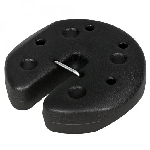 Pack de 4 Pesos para Carpas Plegables Rellenados con Cemento Bases para Toldo Pérgola Ø22x5,5 cm Negro [8]