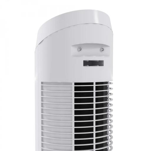 Ventilador de Torre 45W Ventilador Vertical Silencioso con 3 Velocidades Oscilación 70° para Salón Ø27x75 cm Blanco [6]