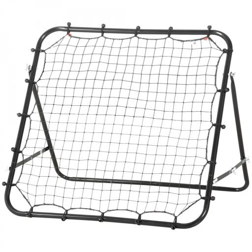 Red de Rebote Reboteador de Metal con Ángulo Ajustable para Entrenamiento de Deportes 96x80x96 cm Negro [9]