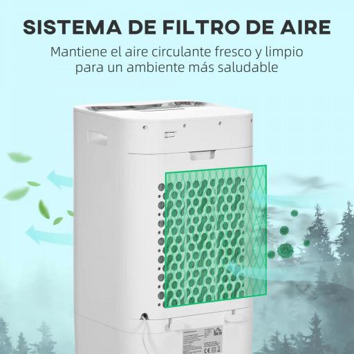 Enfriador de Aire Portátil Silencioso Aire Acondicionado con Pantalla LED y Control Remoto 32x37x74 cm Blanco [6]