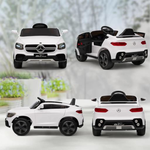 Coche Eléctrico para Niños Mercedes-Benz GLC Coupé 12V Mando a Distancia 2,4 G Motor Doble MP3 Blanco [3]