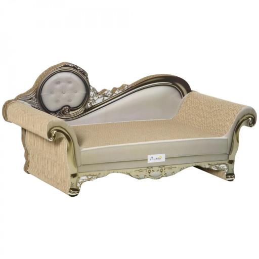 Rascador Cartón para Gatos en Forma de Sofá con Catnip para Interior 60x29,5x29 cm Marrón [8]