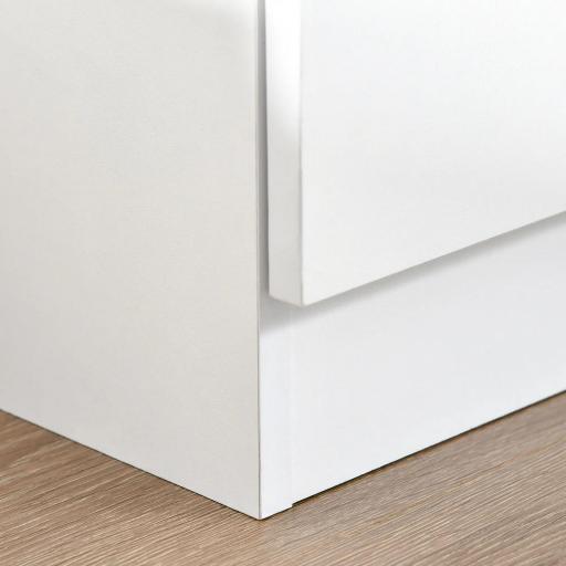 Armario Alto de 2 Puertas Mueble Auxiliar de Almacenaje Multifuncional con 5 Estantes y Baldas Ajustables Moderno para Salón Dormitorio Cocina 59x31x155 cm Blanco [9]