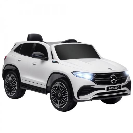 Coche Eléctrico para Niños Mercedes-Benz EQA 12V Control Remoto Música Bocina Velocidad 3-8 km/h 111,5x69x52,5cm Blanco [9]