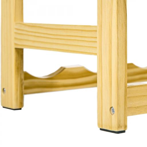 Botellero de Madera para 42 Botellas Botellero para Vino de 7 Niveles 63x25x102 cm Natural [7]
