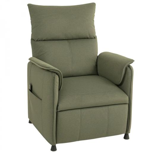 Sillón Reclinable con Motor sin Escobillas Reposapiés Tapizado Resistente y Bolsillos Laterales 80x83x104 cm Verde [9]