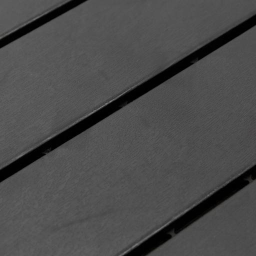 Set de 9 Baldosas Cuadradas de 30x30 cm con Área de 0,81 m² Losetas Sistema de Clic para Balcón Terraza Jardín Negro [7]