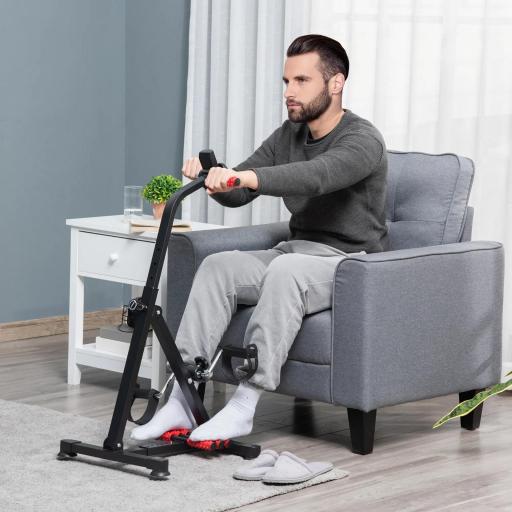 Pedales Estáticos Personas Mayores de Piernas y Brazos Altura Ajustable 75-97 cm Pantalla LCD y Rodillo Masajeador [7]