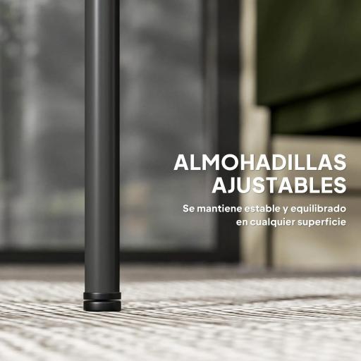 Conjunto de Muebles Jardín Exterior de Ratán de 4 Piezas con Sofá Sillones y Mesa de Tablero de Vidrio Natural [5]