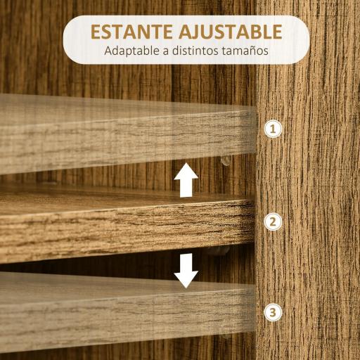 Cómoda con 4 Cajones Estilo Boho Cajonera de Madera con Patas de Metal para Salón Dormitorio 79x39x86 cm Marrón [5]